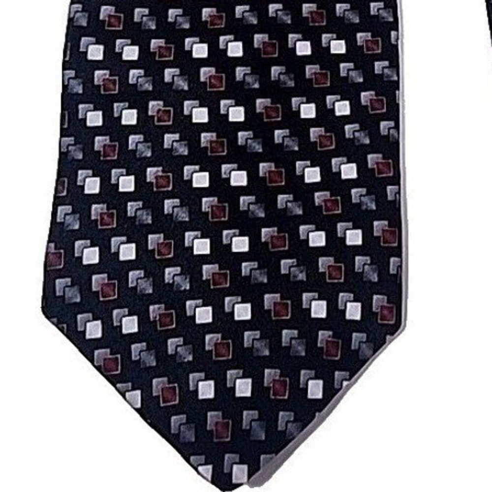 Alexander Lloyd Silk Tie Blue Abstract 60 inch Necktie Made in USA